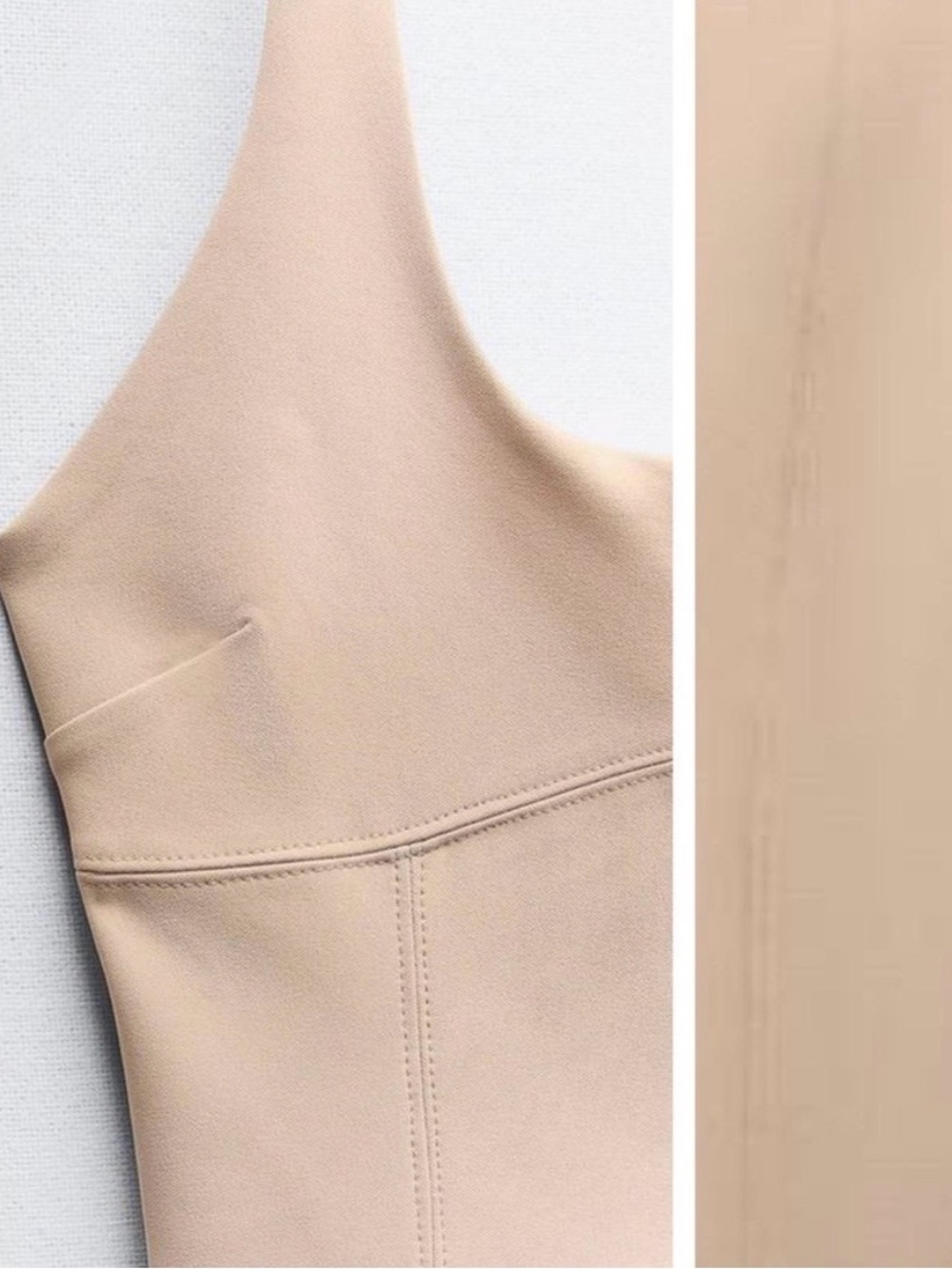 Zara Halter Midi Dress in Beige - Picture 5 of 5